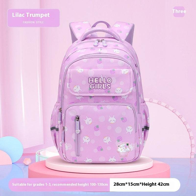 6-12-year-old Primary School Children Girls Backpack Large Capacity Schoolbag - www.Shopthatapp.com
