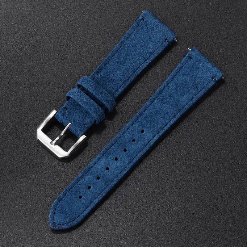 Suede Leather Strap Quick Release Watch Band - www.Shopthatapp.com