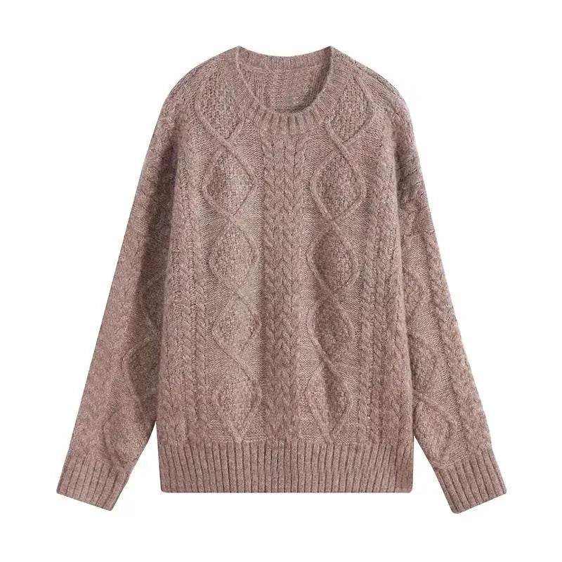Autumn Winter Twist Knitted Pullover Sweater for WOMEN - www.Shopthatapp.com