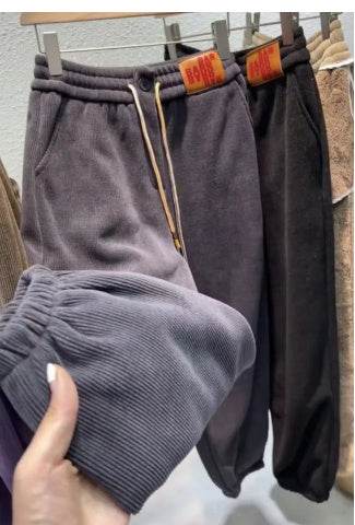 Leisure Trousers – Cotton Thick Flannel Sports Pants for Women - www.Shopthatapp.com