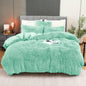 4PCs Plush Duvet Cover Set Luxury Ultra Soft Velvet Duvet - www.Shopthatapp.com