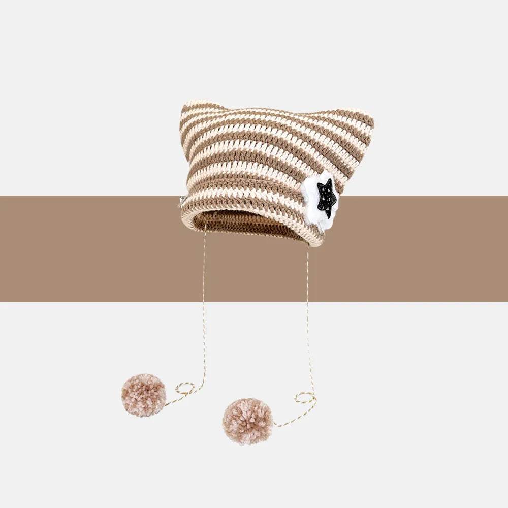 Breathable Windproof Cute Thermal Head Cover Woolen Cap beanies - www.Shopthatapp.com