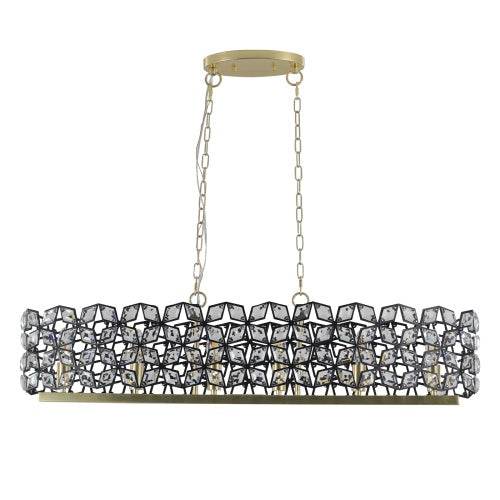 Modern Luxury Champagne Gold Oval Crystal Chandelier - www.Shopthatapp.com