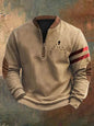 Casual 3D Digital Printing Stand Collar Men's Street Quarter Zip Sweatshirt top - www.Shopthatapp.com