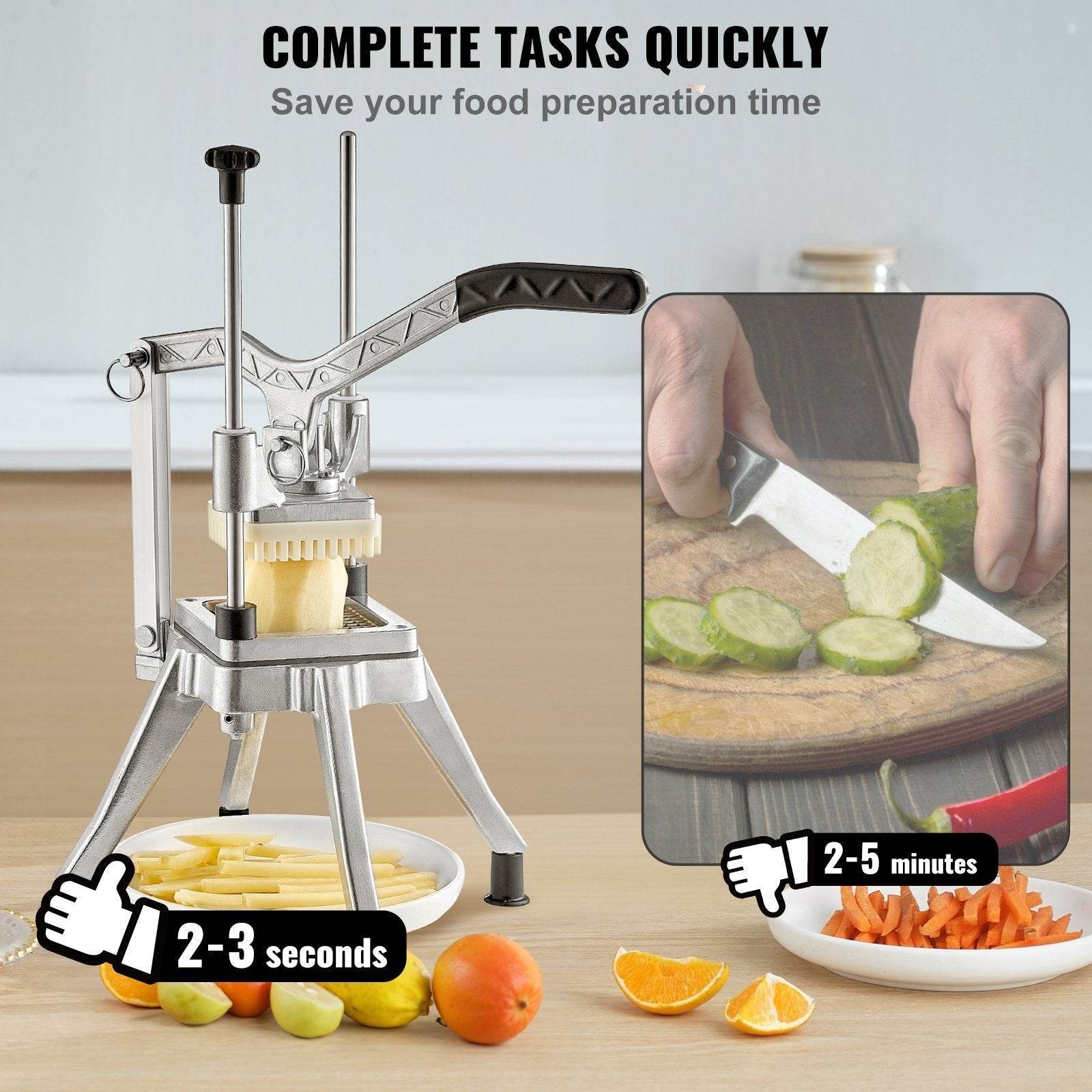 Blade Heavy Duty Professional Food Dicer Kattex French Fry Cutter Onion Slicer Stainless Steel For Tomato Peppers Potato Mushroom - www.Shopthatapp.com