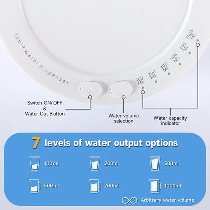 Smart Desktop Table Water Dispenser Pump Water Discharge Adjustable Portable Detachable USB Charging - www.Shopthatapp.com
