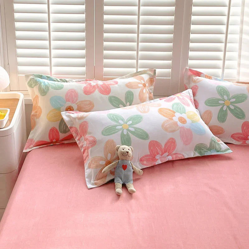 3 Piece Spring Floral Duvet Cover Set For Women Adults Home Bedroom Flowers Bedding Set With 2 Pillowcases Twin Full Queen King Size - www.Shopthatapp.com