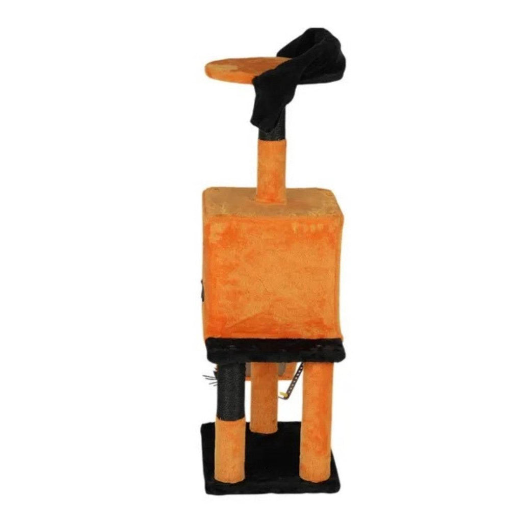 39.4 Halloween Cat Tree, Cat Tower Cat Tree For Indoor Cats With Spacious Cat Condo, Sisal Scratching Posts, Hanging Toys, Orange  Black - www.Shopthatapp.com