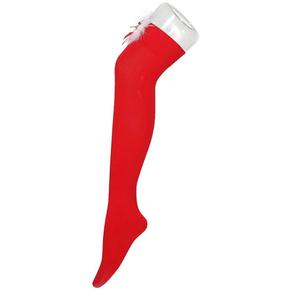 Thickened Women's Red Long Bow Christmas Stockings - www.Shopthatapp.com