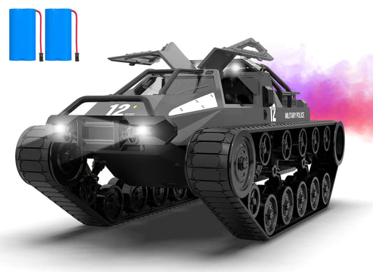 1:12 Scale High Speed All Terrain RC Tank with Dual Batteries - www.Shopthatapp.com #