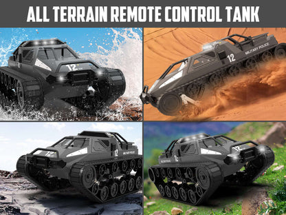 1:12 Scale High Speed All Terrain RC Tank with Dual Batteries - www.Shopthatapp.com #