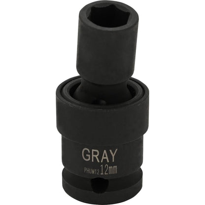 1/2" Drive 6 Point Metric Universal Joint Sockets - Impact Black Industrial Finish - www.Shopthatapp.com #