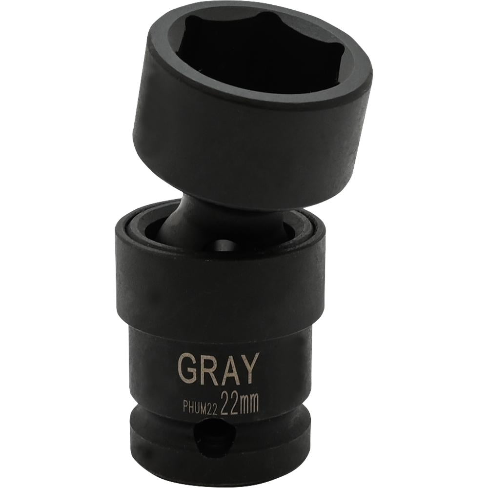 1/2" Drive 6 Point Metric Universal Joint Sockets - Impact Black Industrial Finish - www.Shopthatapp.com #