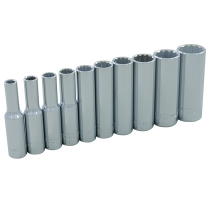 1/4" Dr. 10 Piece 12 Point Deep SAE Socket Set - www.Shopthatapp.com #