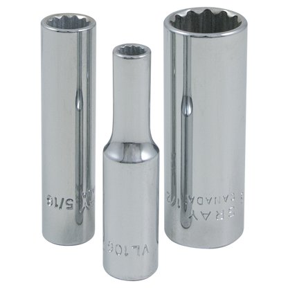 1/4" Dr. 10 Piece 12 Point Deep SAE Socket Set - www.Shopthatapp.com #