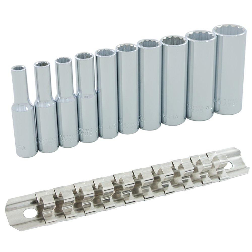 1/4" Dr. 10 Piece 12 Point Deep SAE Socket Set - www.Shopthatapp.com #