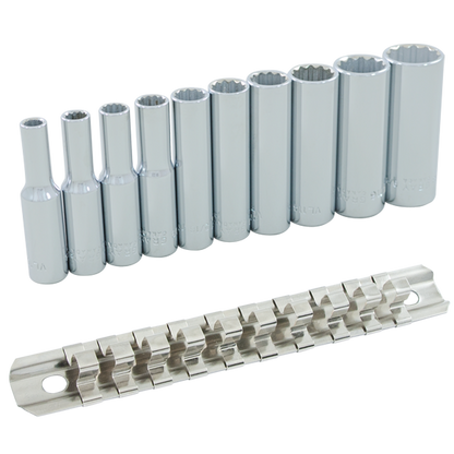 1/4" Dr. 10 Piece 12 Point Deep SAE Socket Set - www.Shopthatapp.com #