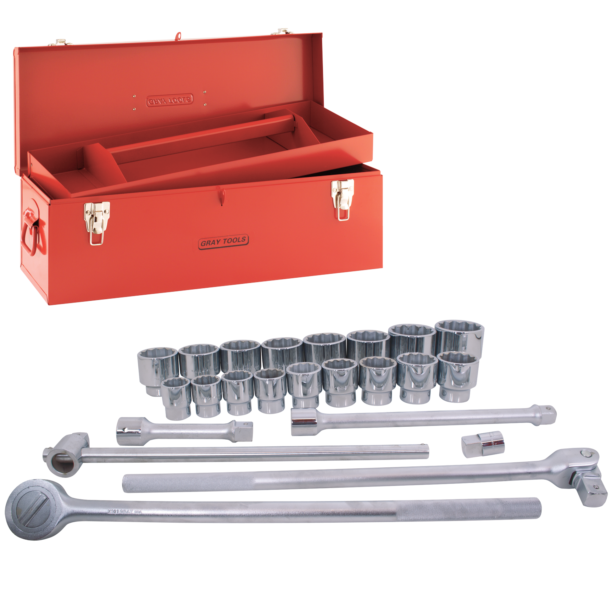 1" Dr. 24 Piece 12 Point Standard SAE Socket Set - www.Shopthatapp.com #