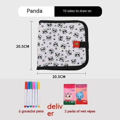 Children's Early 10-sided Education Picture Book Double-sided Graffiti Drawing Board Portable Children Drawing Coloring Book - www.Shopthatapp.com