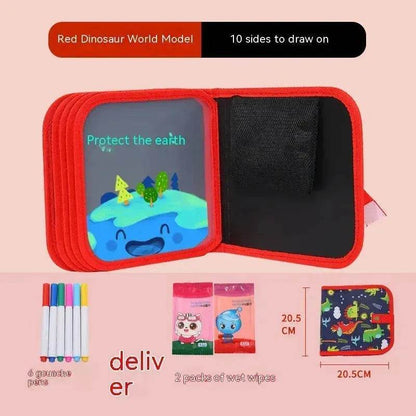 Children's Early 10-sided Education Picture Book Double-sided Graffiti Drawing Board Portable Children Drawing Coloring Book - www.Shopthatapp.com
