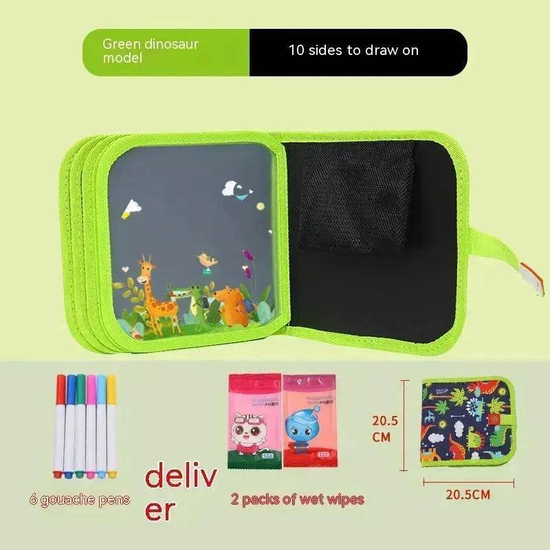 Children's Early 10-sided Education Picture Book Double-sided Graffiti Drawing Board Portable Children Drawing Coloring Book - www.Shopthatapp.com