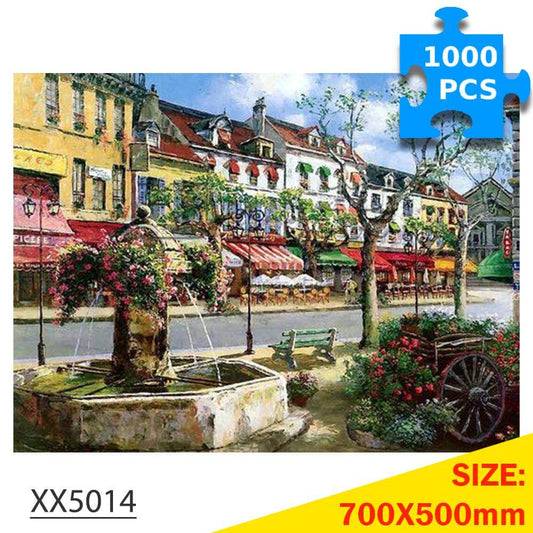 1000-Pc European Town Jigsaw Journey | KidsToyLover - www.Shopthatapp.com #
