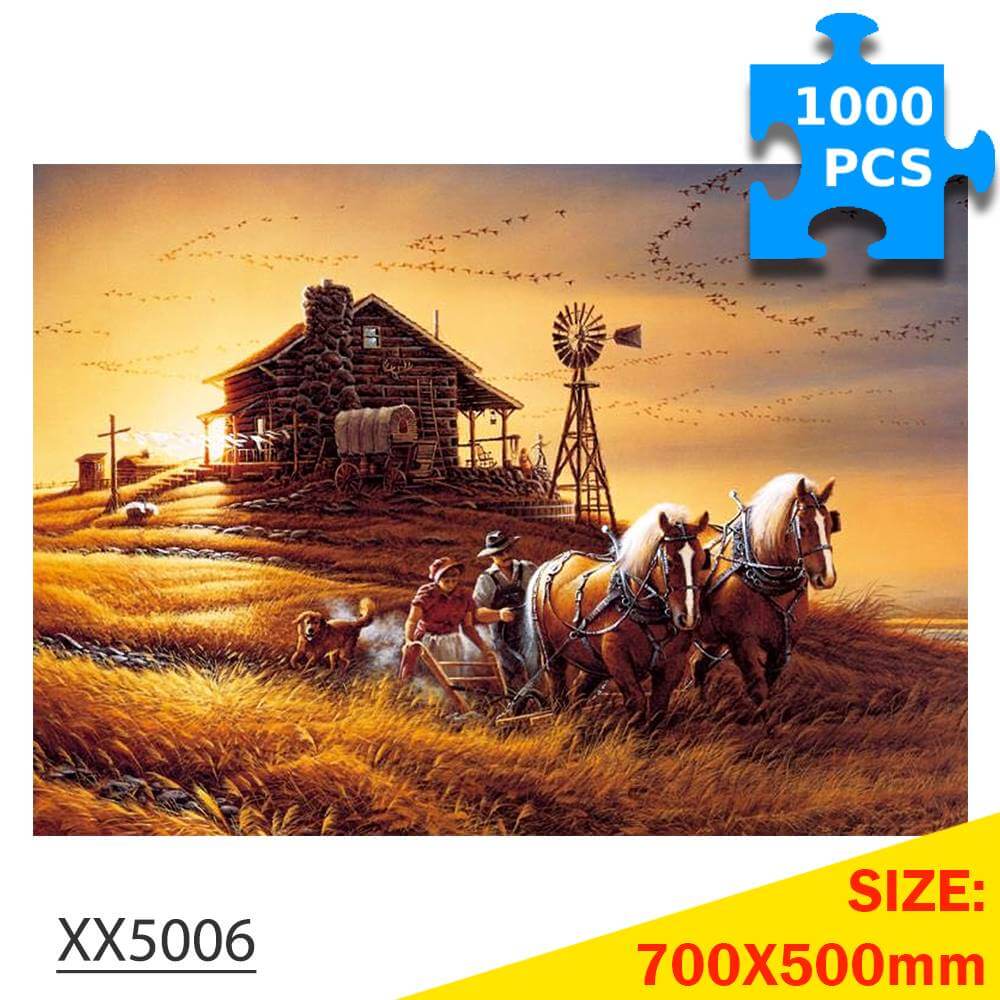 1000-Pc Wheat Field Scenery Puzzle | KidsToyLover - www.Shopthatapp.com #