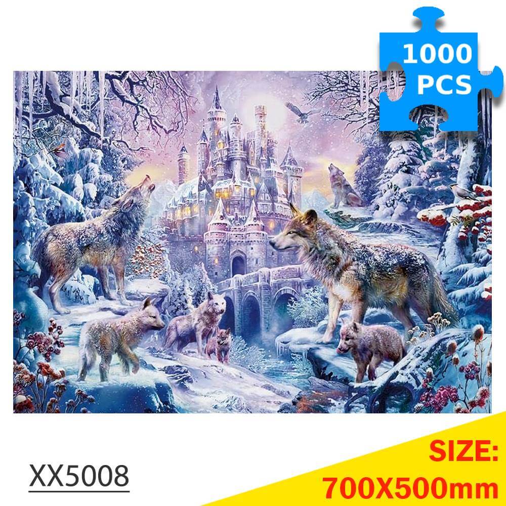 1000-Pc Wolf Castle Jigsaw Puzzle | KidsToyLover - www.Shopthatapp.com #
