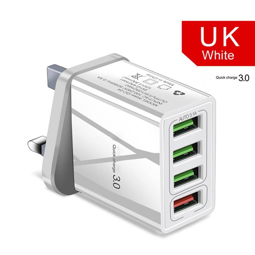 Illuminated 4 port USB Mobile Phone Charger 3A Charging Head - www.Shopthatapp.com