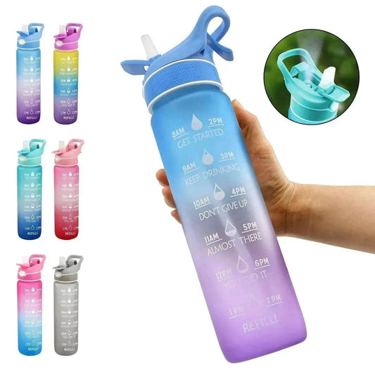 1000ML Plastic Spray Water Bottle perfect for sports & outdoor activities - www.Shopthatapp.com #
