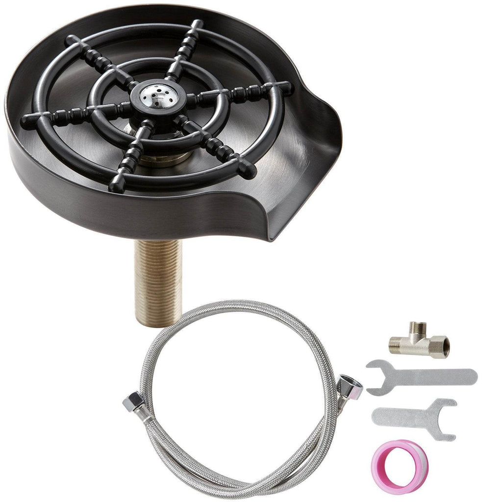 Glass Rinser, 10 Powerful Spraying Jets 360  Rotating Cup Rinser For Sink, 304 Stainless Steel Faucet Cup Washer With ABS Cup Holder For Baby Bottle, Glass Cup, Wine Glass - www.Shopthatapp.com