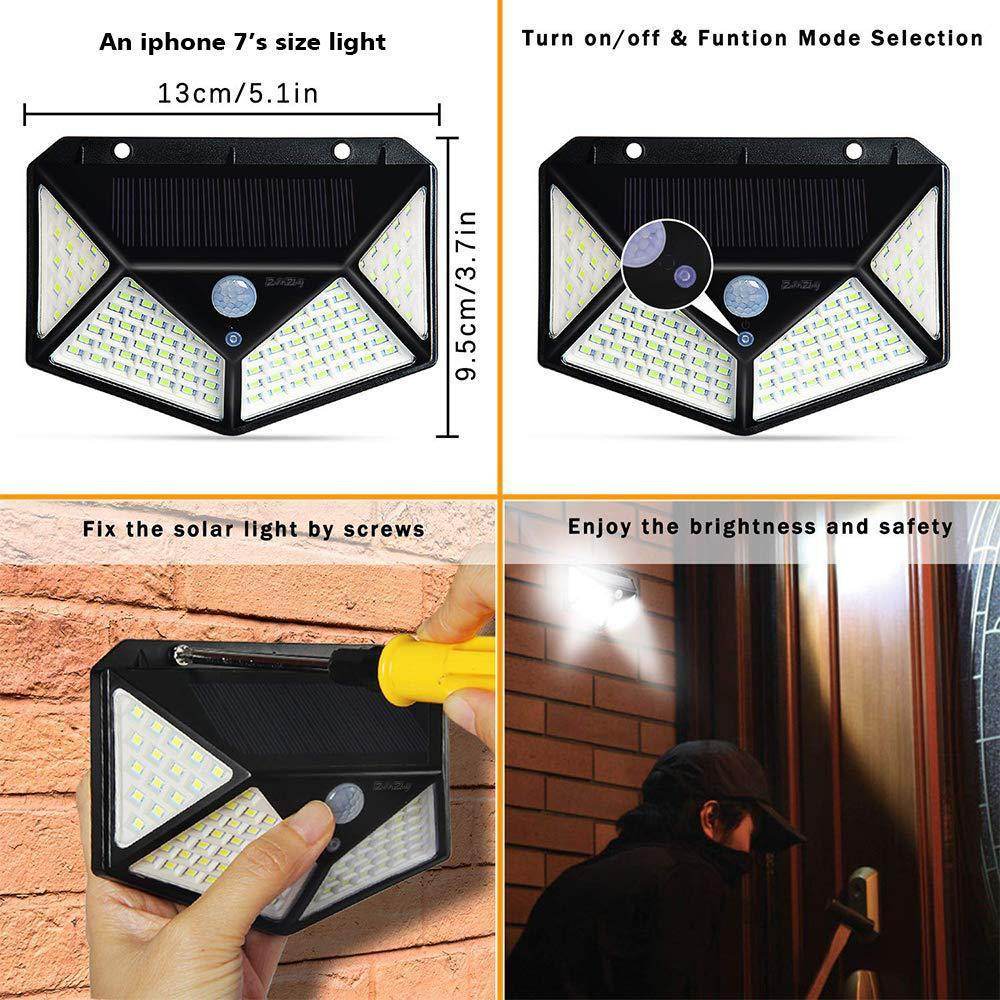 100LED solar wall LED light Outdoor, Corridor, Garden, Courtyard Lightning - www.Shopthatapp.com