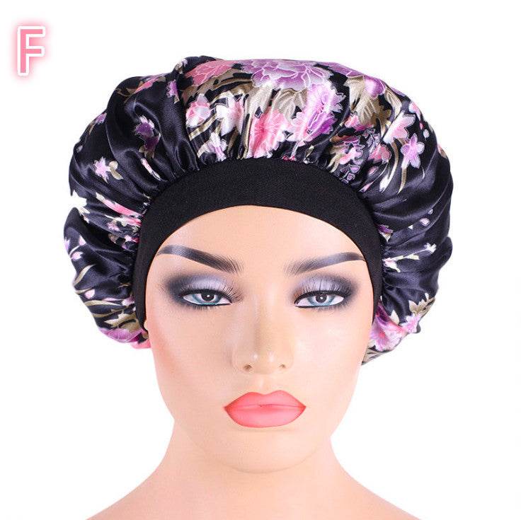 Beauty print Satin Silk Hair Bonnet for sleeping - www.Shopthatapp.com