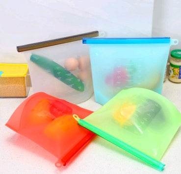 Reusable Silicone food storage bag vacuum sealed bag