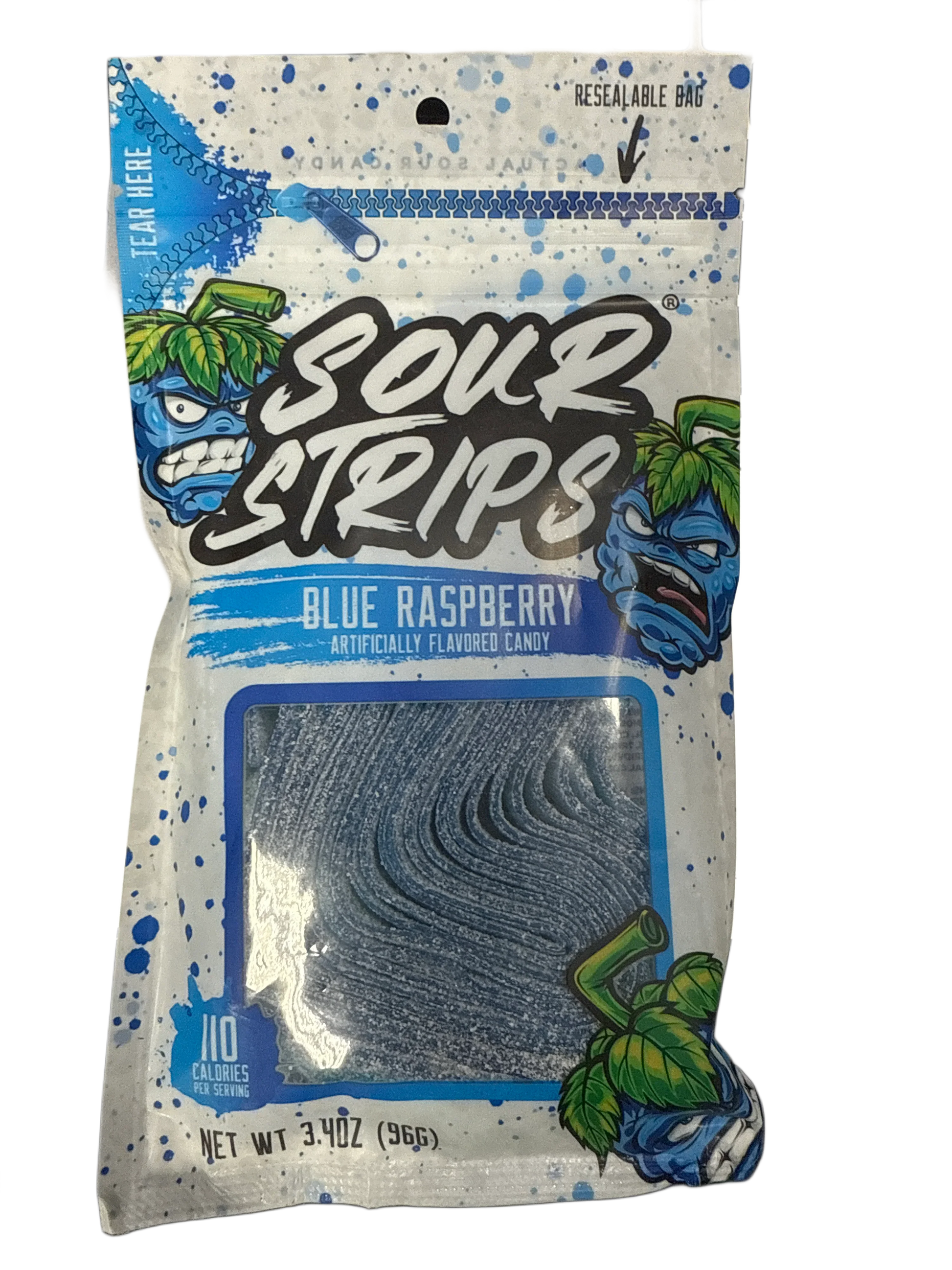 Sour Strips Blue Raspberry 3.40OZ - U.S Edition - www.Shopthatapp.com