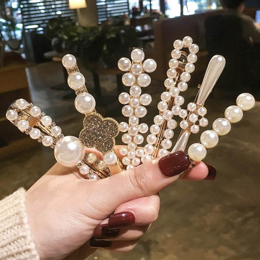 Elegant Pearl Bling Hair Clip - www.Shopthatapp.com