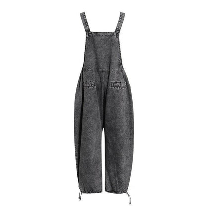 Personality Street Tooling Style Overall Baggy Jeans Pant Women - www.Shopthatapp.com