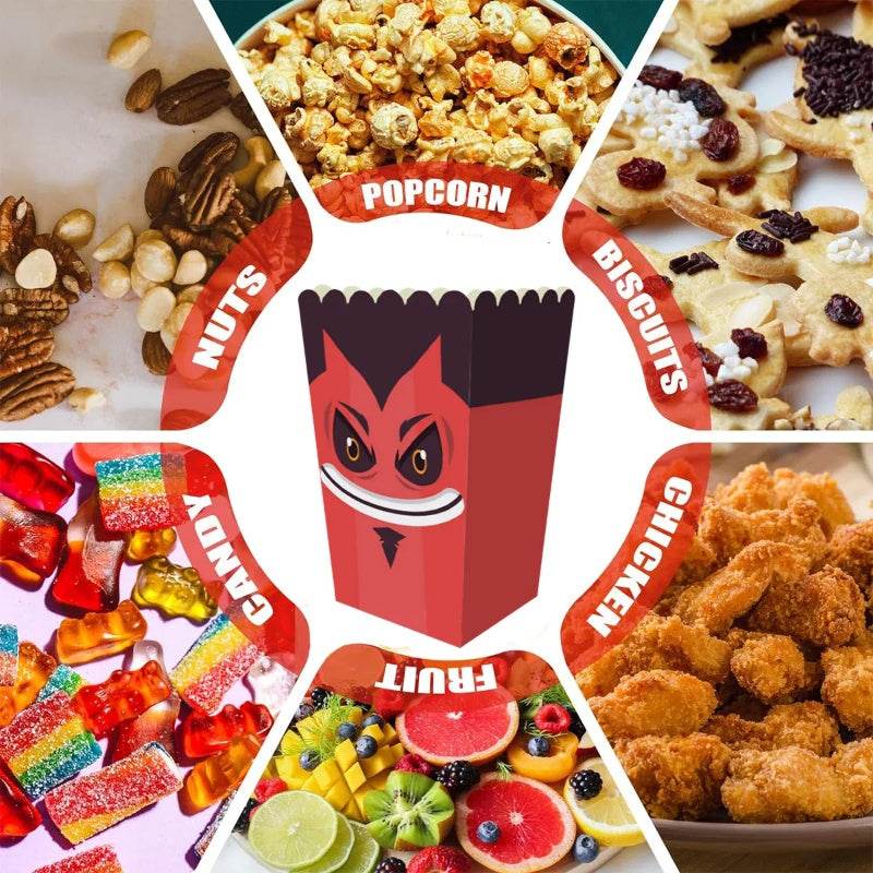 12 Pieces Halloween Popcorn Box Halloween Party Favor Snack Treat Boxes Candy Cookie Container Decorations Gifts For Popcorn Sales Halloween Party Favor Supplies - www.Shopthatapp.com