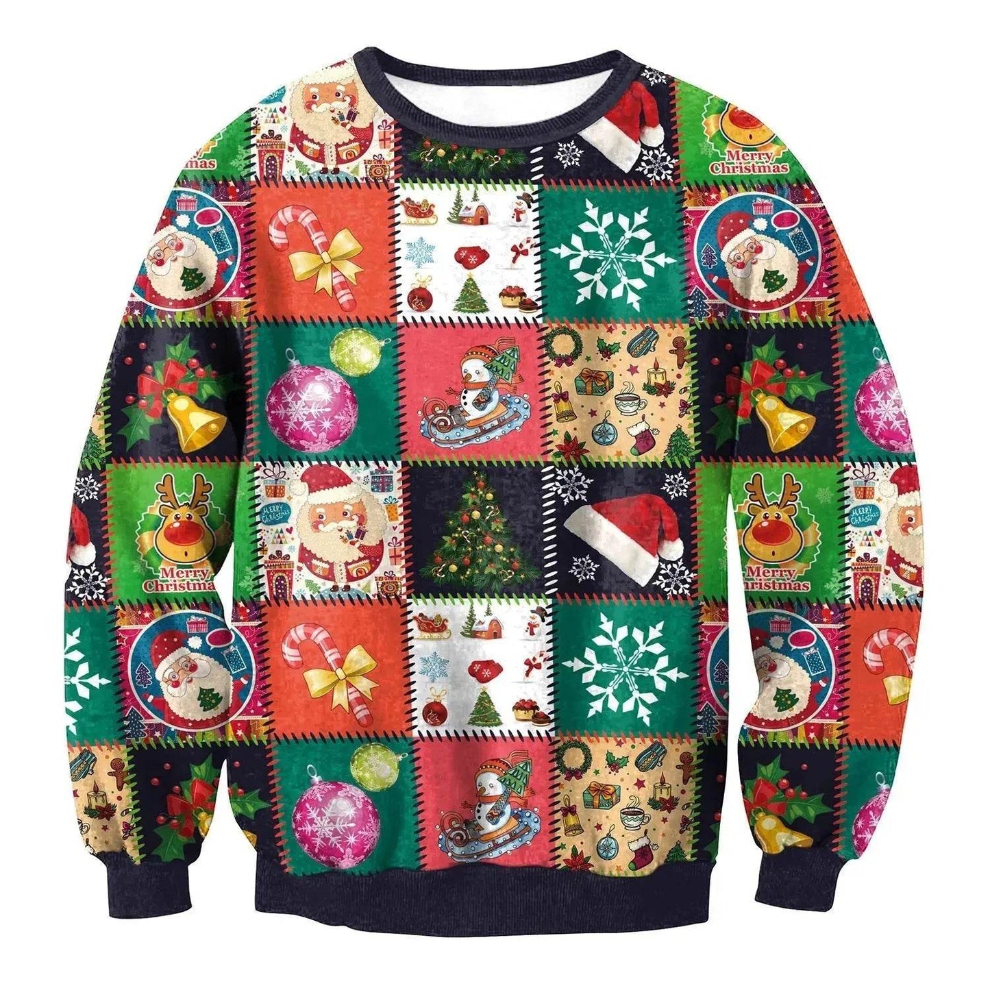 UGLY CHRISTMAS SWEATER Vacation Santa Elf Funny Womens Men Sweaters Tops Autumn Winter Clothing - www.Shopthatapp.com