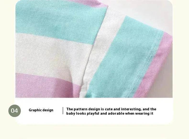 Polo Shirt  for boys Short Sleeve Striped  cotton shirt for baby boys - www.Shopthatapp.com