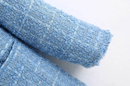 Retro loose suit tweed women's blazer jacket casual women streetwear - www.Shopthatapp.com