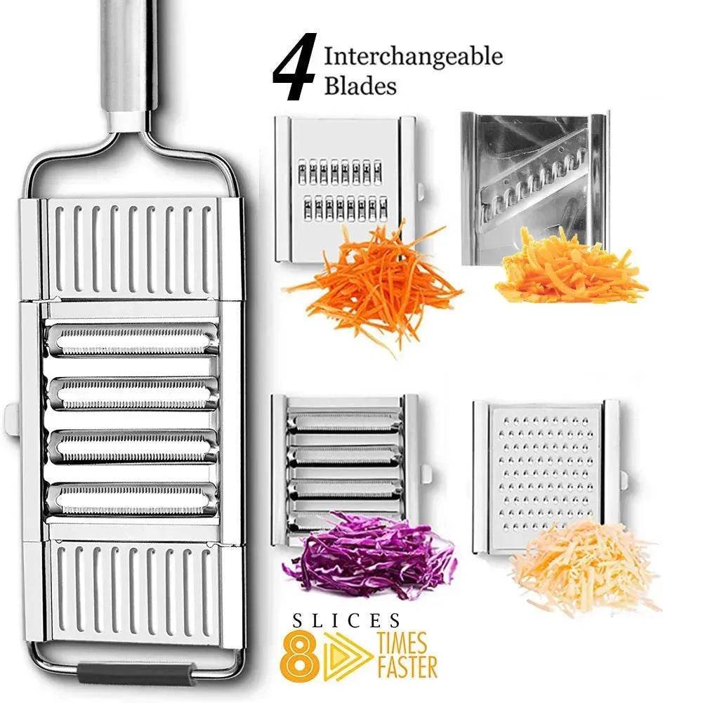 Stainless Steel Grater, Vegetable And Fruit Slicer, Peeler - www.Shopthatapp.com