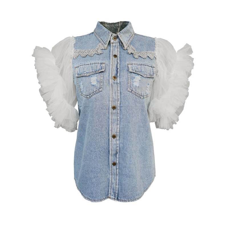 Denim Jacket Women Casual Sleeveless Lapel Style - www.Shopthatapp.com