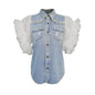 Denim Jacket Women Casual Sleeveless Lapel Style - www.Shopthatapp.com