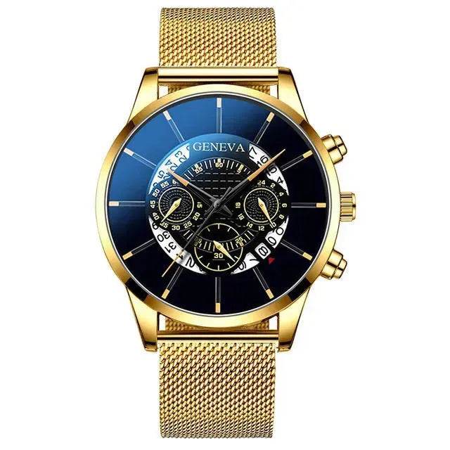 Alloy mesh calendar watch - www.Shopthatapp.com