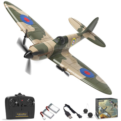 Volantex RC Spitfire 3CH RTF EPP Plane w/ Gyro 2.4Ghz, Perfect for Kids/Beginner - www.Shopthatapp.com