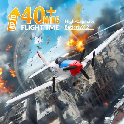 Volantex RC P51D 3CH RTF Airplane with Gyro – Beginner-Friendly RC Plane - www.Shopthatapp.com