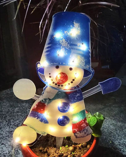 Christmas Scene Decoration With LED Lights Christmas Snowman Ornaments - www.Shopthatapp.com