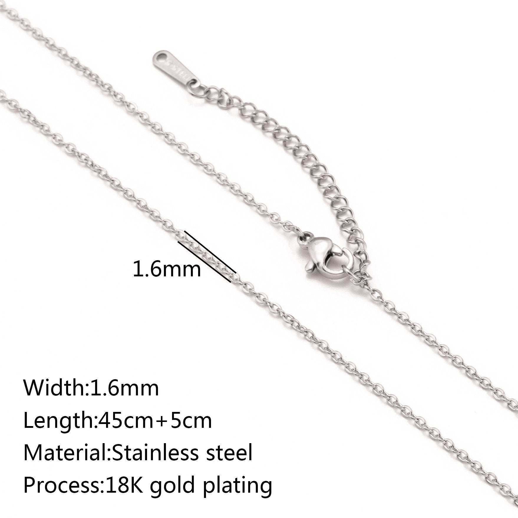 Stainless Steel Vacuum Vapor Plating 18K Gold Color Protection Lip Chain Necklace - www.Shopthatapp.com