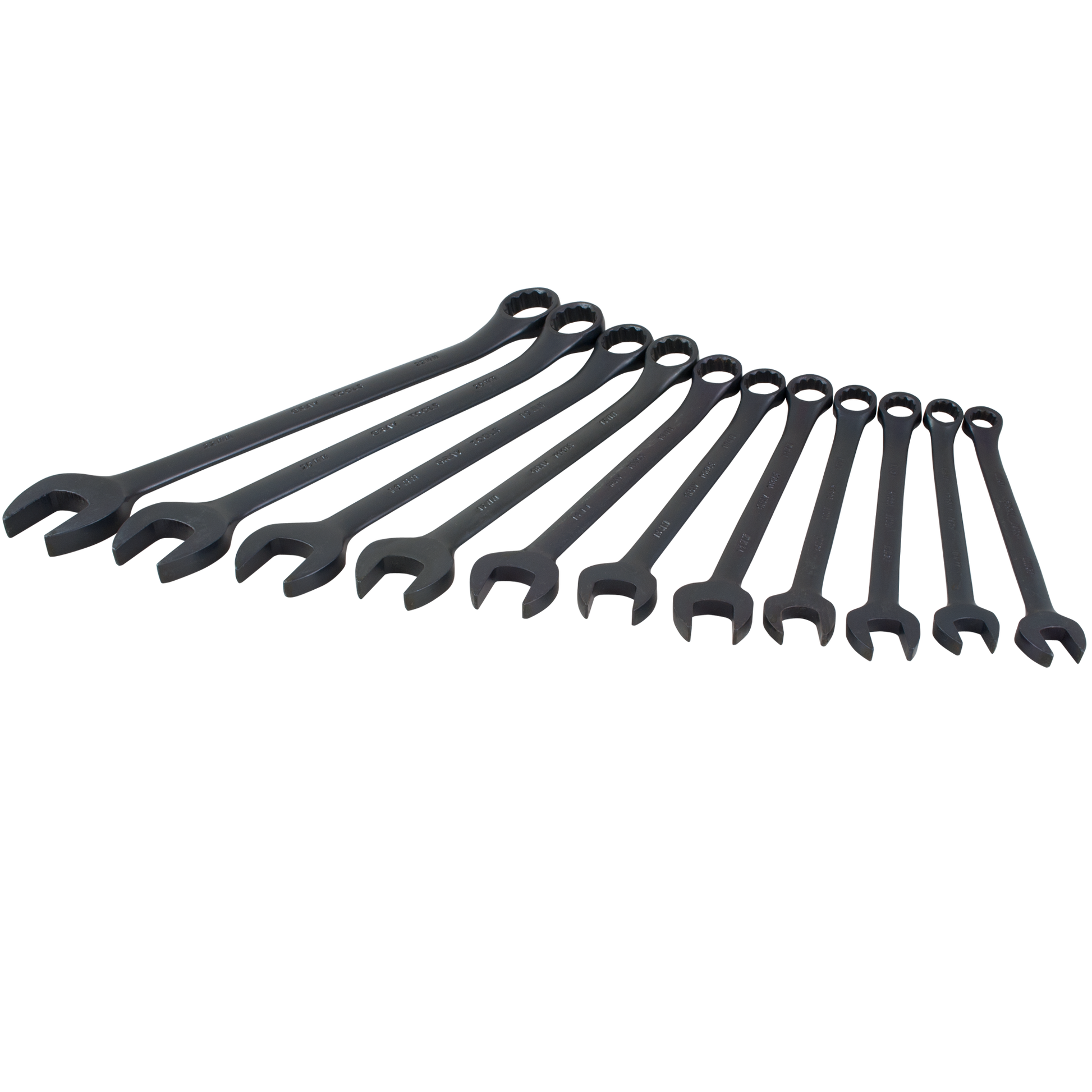 11 Piece 12 Point Metric Black Combination Wrench Set - www.Shopthatapp.com #